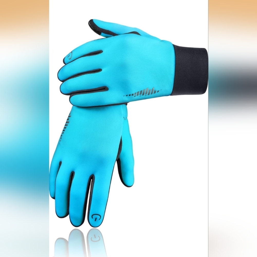 SIMARI Winter Gloves Liner Thermal Warm Touch Screen Blue (EUC)